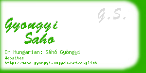 gyongyi saho business card